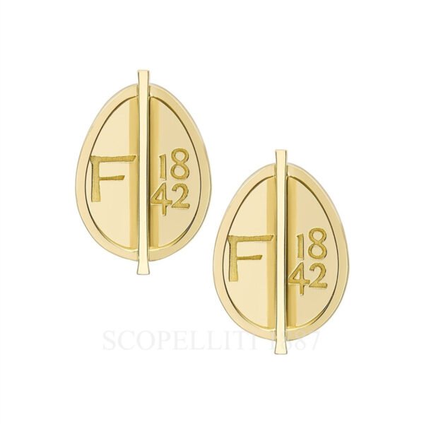 faberge yellow gold egg stud earrings