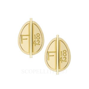 faberge yellow gold small egg stud earrings