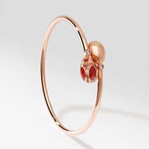 faberge 18kt rose gold diamond red crossover bracelet palais