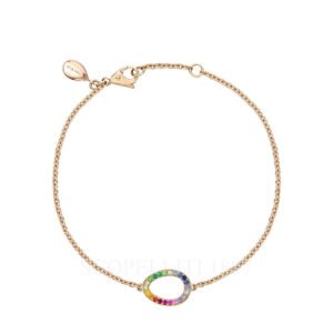 faberge 18kt rose gold rainbow gemstone egg bracelet sasha