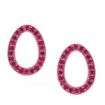 faberge 18kt rose gold ruby egg earrings sasha