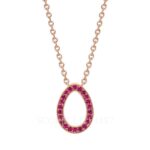 faberge 18kt rose gold ruby egg pendant sasha