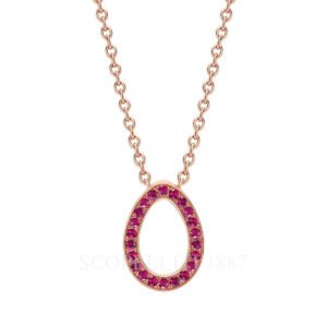 faberge 18kt rose gold ruby egg pendant sasha