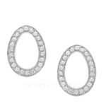 faberge 18kt white gold diamond egg earrings sasha
