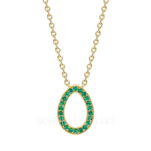 faberge 18kt yellow gold emerald egg pendant sasha