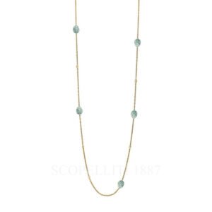 faberge 18kt yellow gold turquoise sautoir necklace heritage