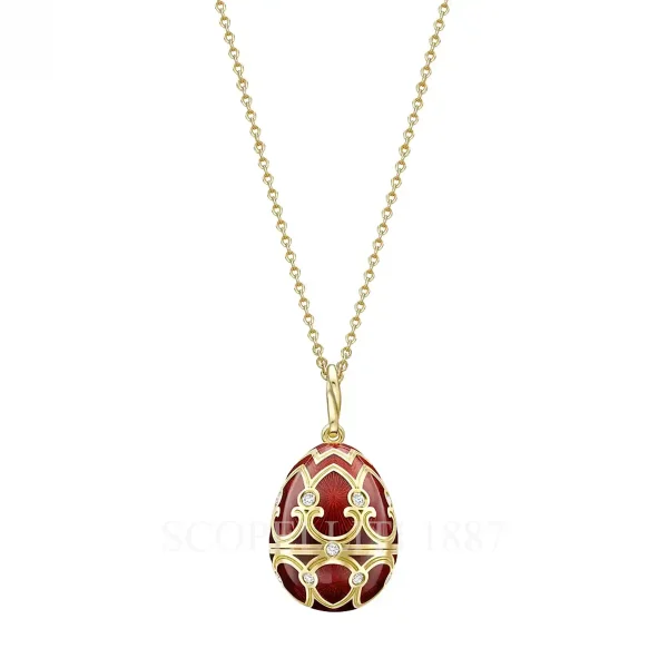 fabergé egg pendant surprise dog closed