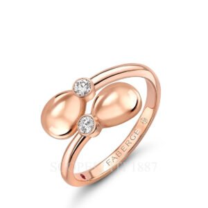 faberge essence rose gold crossover ring