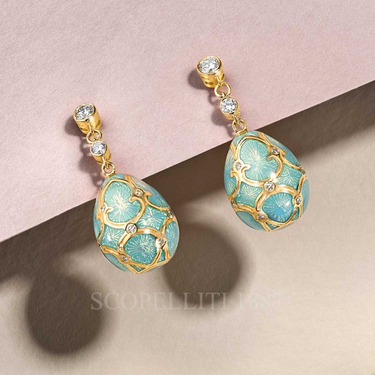 faberge heritage earrings light blue