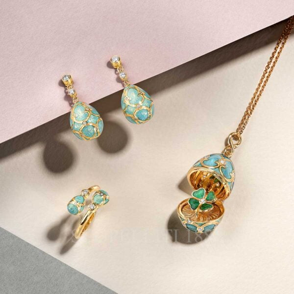 faberge heritage egg pendant ring and earrings