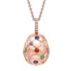 Fabergé 18kt Rose Gold Gemstone Matt Egg Pendant