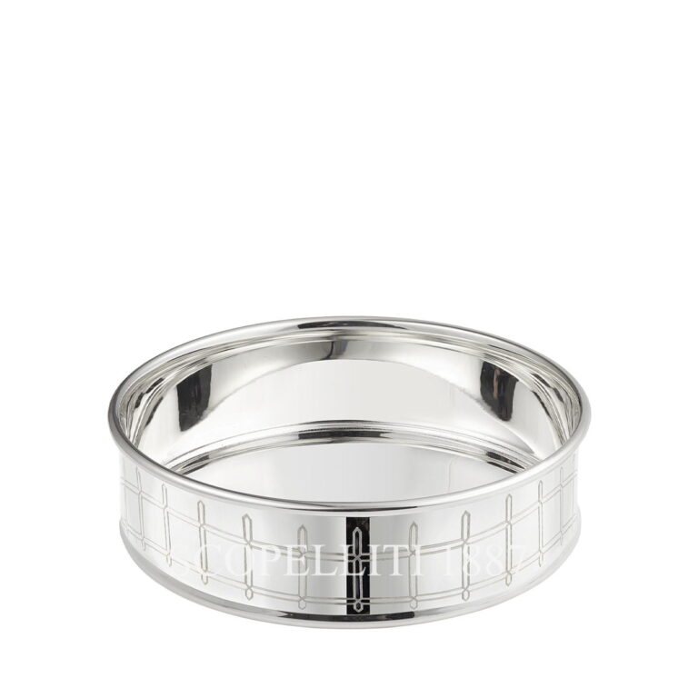 christofle graphik silver plated bottle coaster
