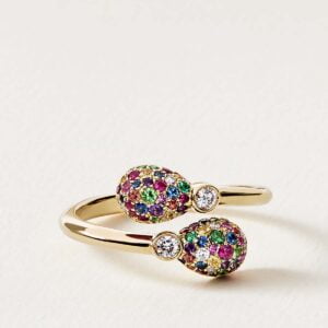faberge emotion multicoloured crossover ring