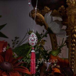 faberge egg pendant imperial imperatrice with ruby and tassel
