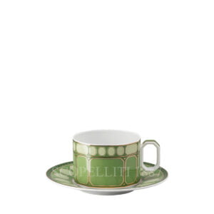 swarovski rosenthal signum fern tea cup with saucer