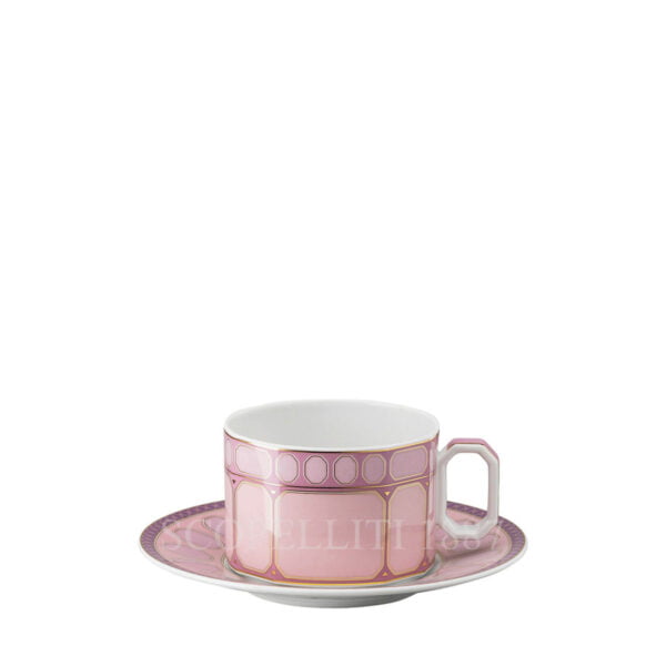 swarovski rosenthal signum rose tea cup with saucer
