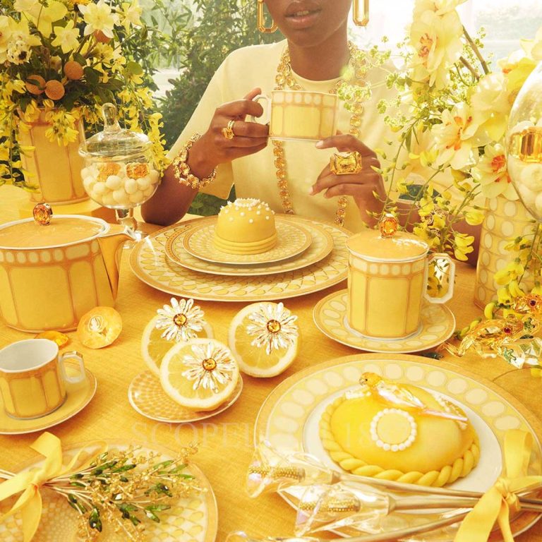 swarovski rosenthal yellow dinner set