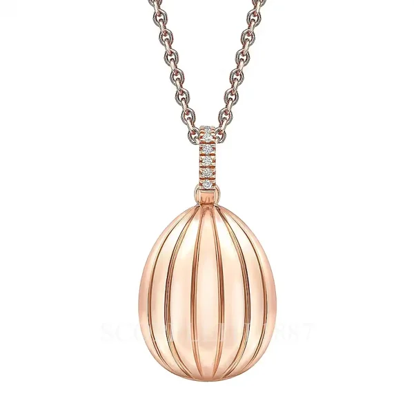 fabergé anniversary egg pendant rose gold