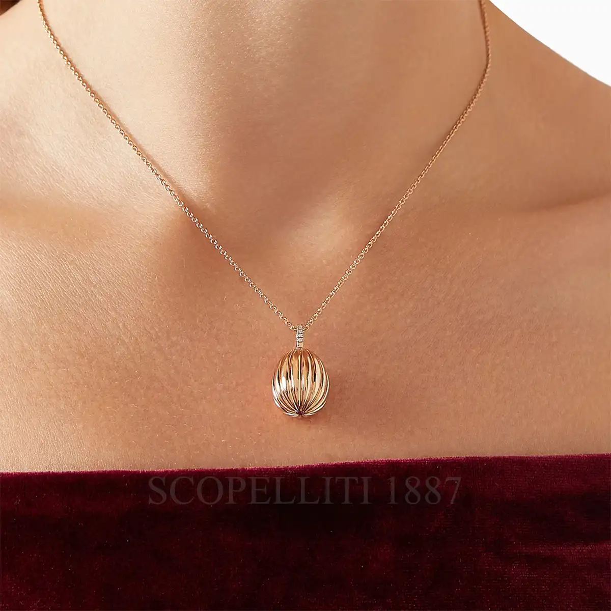 fabergé 180 anniversary egg pendant rose gold model