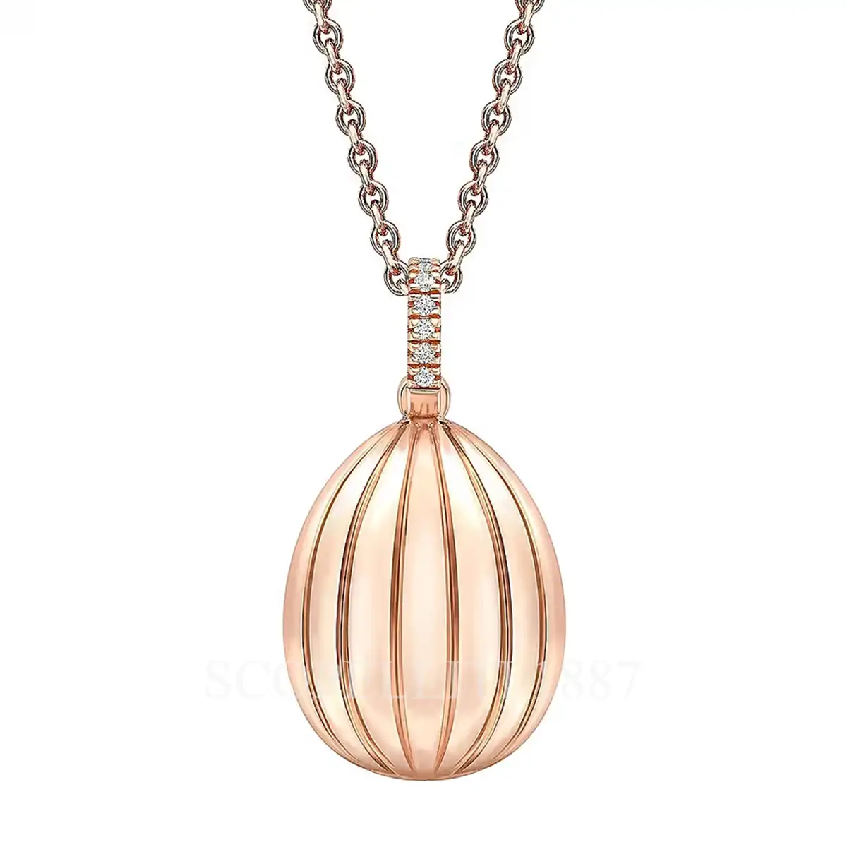 fabergé anniversary egg pendant rose gold