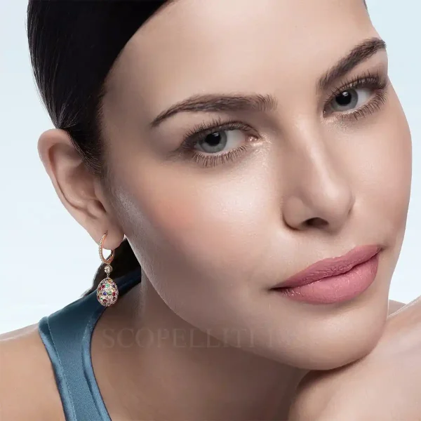 fabergé egg drop earrings mixed gemstones model
