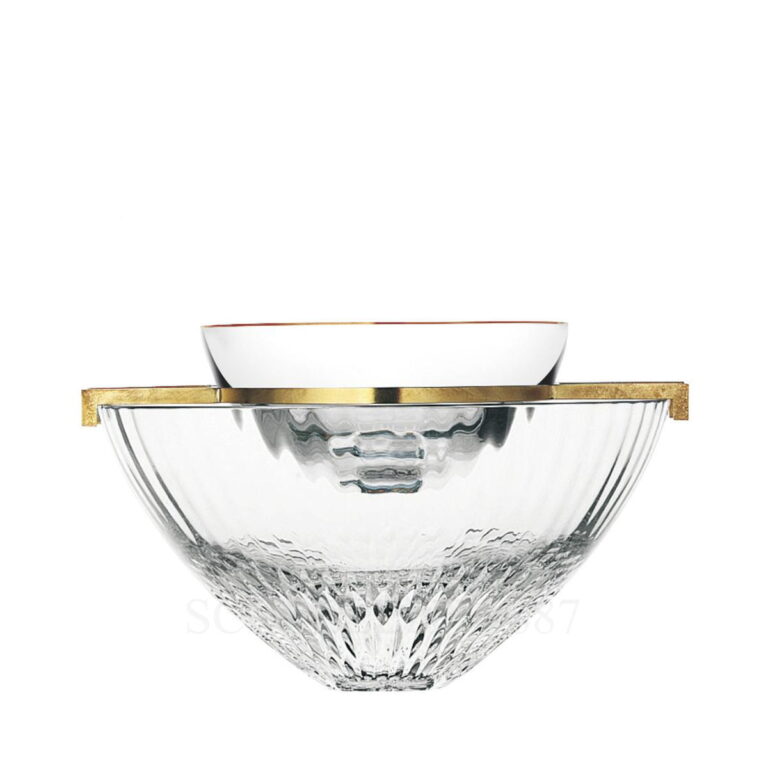 saint louis apollo gold rim caviar set