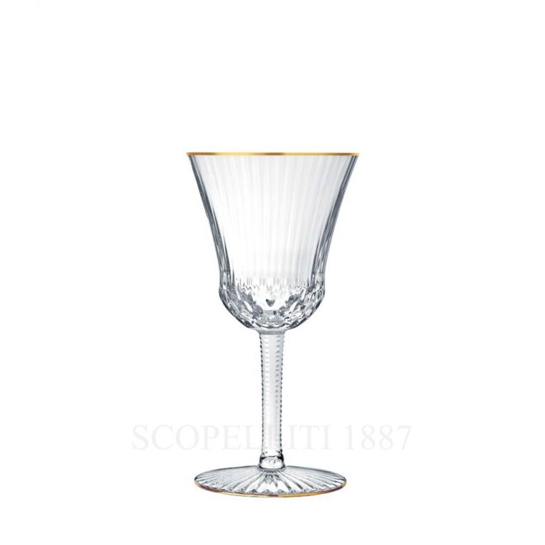 saint louis apollo gold wine glass