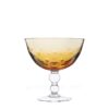 Saint Louis Footed Cup Bubbles Amber