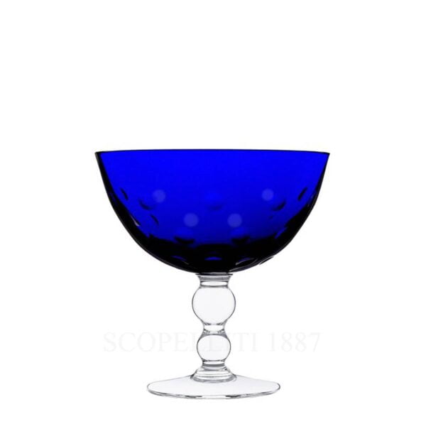 saint louis bubble footed cup dark blue