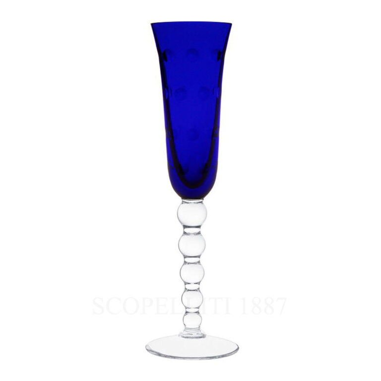 saint louis bubbles champagne flutes dark blue