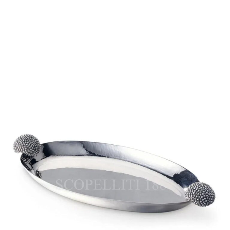buccellati caviar cookie tray silver
