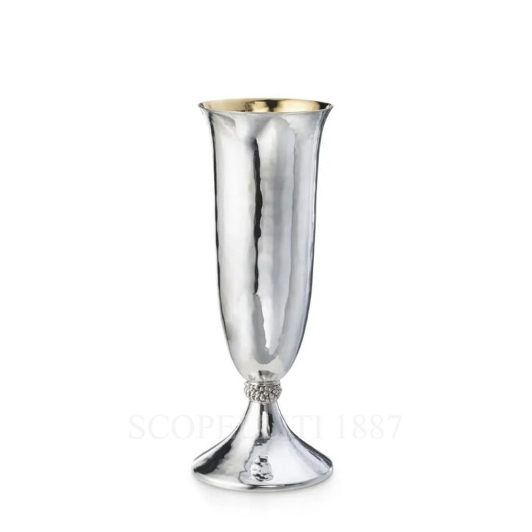 buccellati caviar flute silver