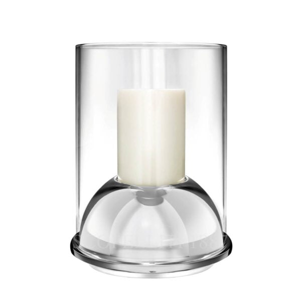 christofle stainless steel hurricane candle holder