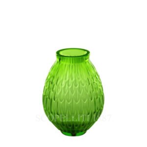 lalique plumes vase amazon green small