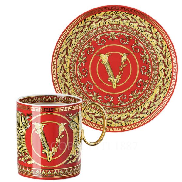 versace gift set mug and plate virtus holiday