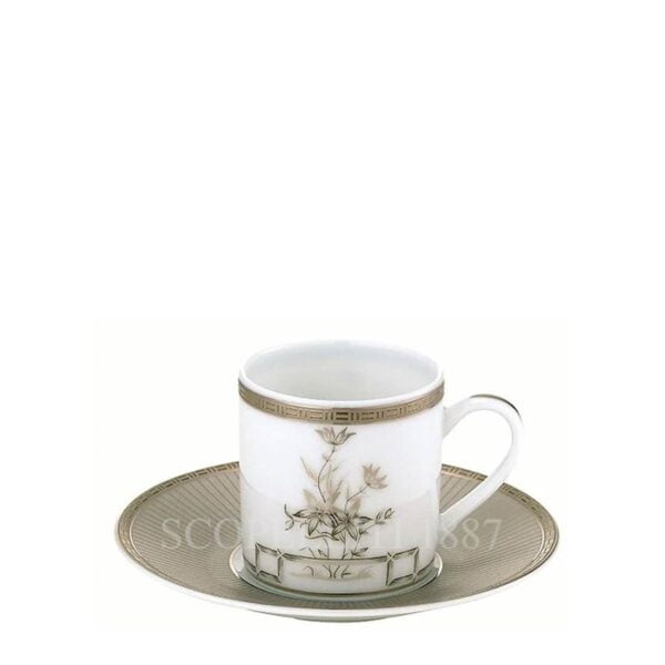 christofle fleur dargent coffee cup saucer