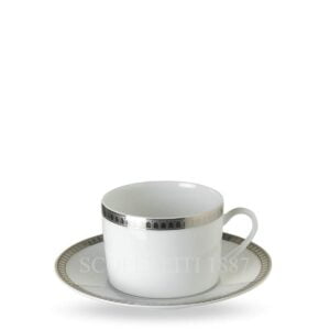 christofle platinum malmaison tea cup saucer