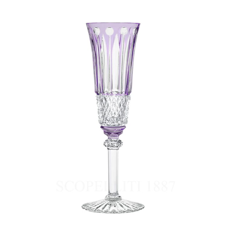 saint louis tommy champagne flute purple