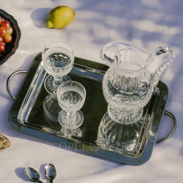 saint louis water jug and glasses trianon