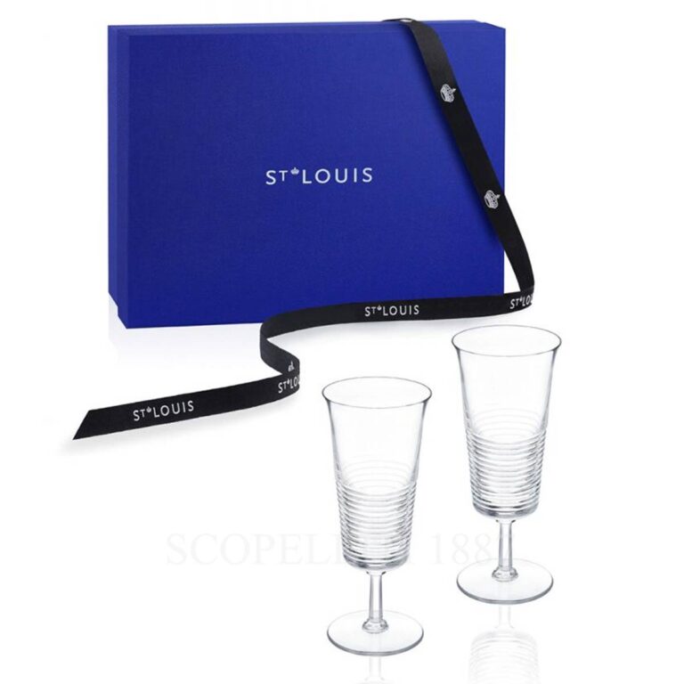 st louis cadence champagne flutes set