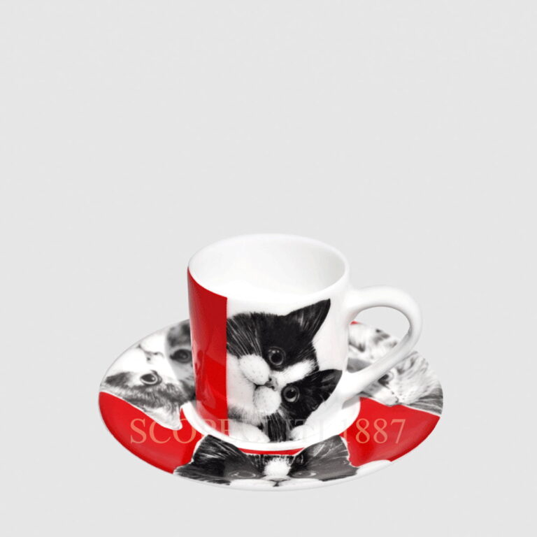 Taitù Best Friends Espresso Cup with Saucer Cats