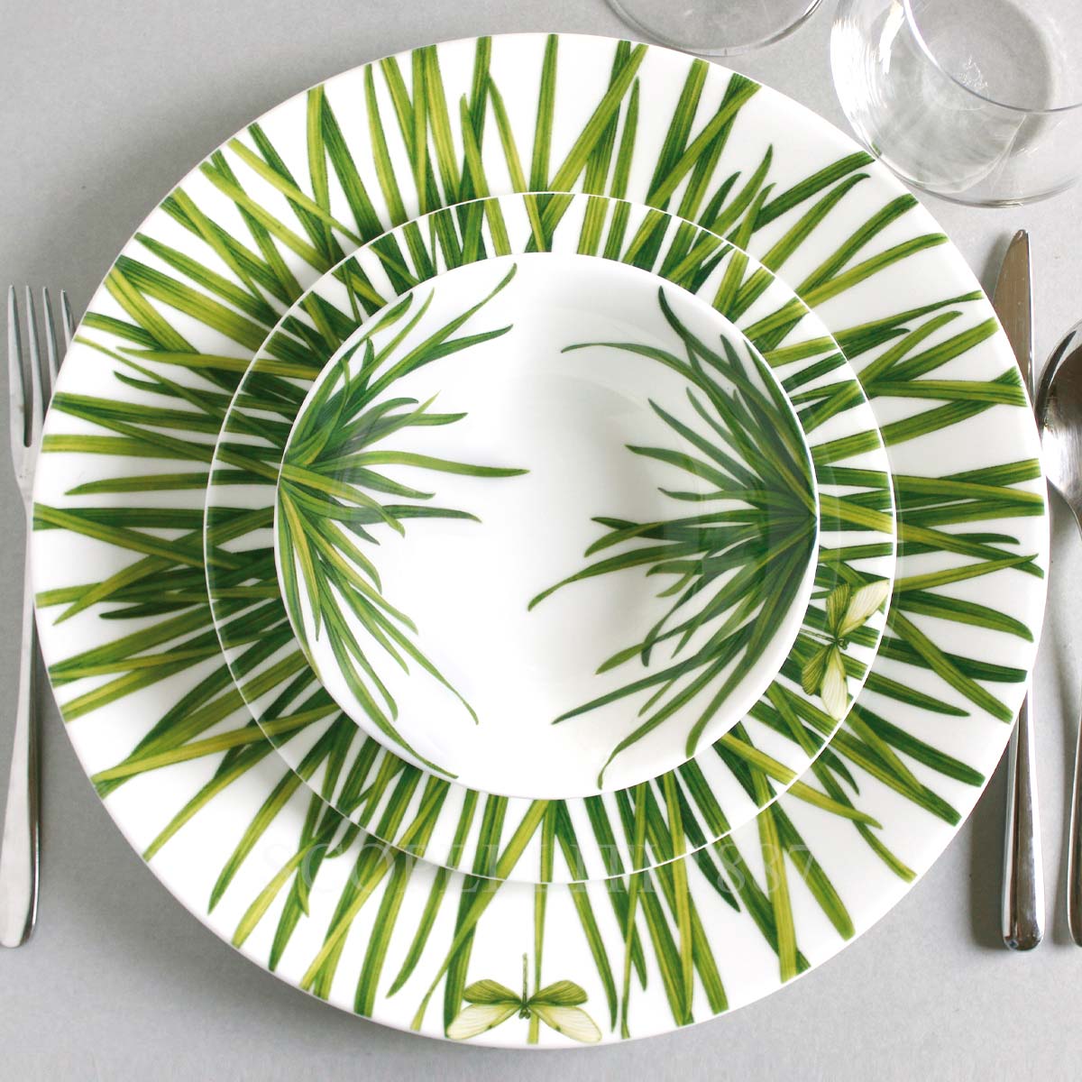 taitu dinner set life in green