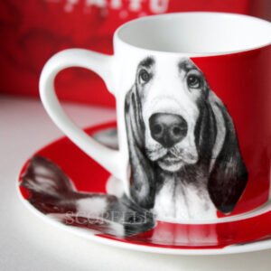 taitu espresso cup saucer dog