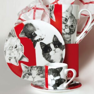 taitu saucer espresso cup cats