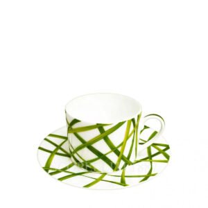 taitu tea cup saucer life in green