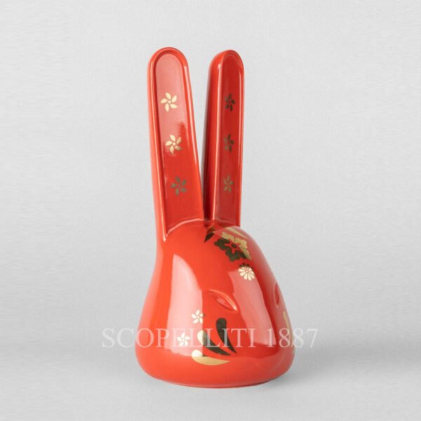 lladro sculpture rabbit red