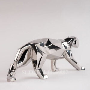 lladro silver panther sculpture