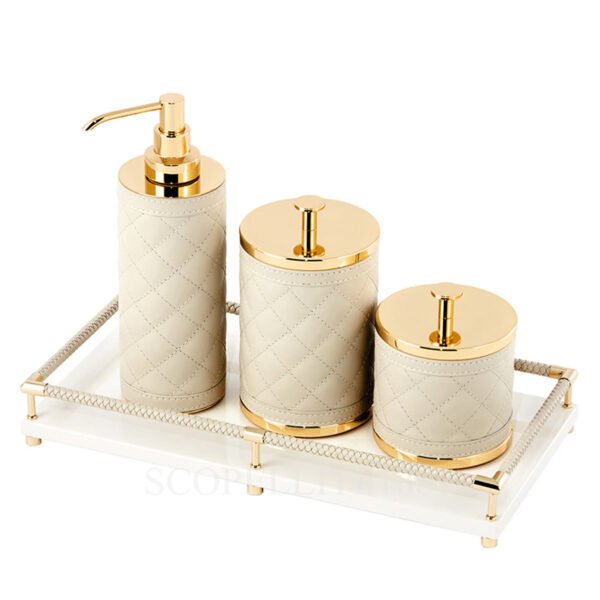riviere bathroom set accessories vanity gold ivory