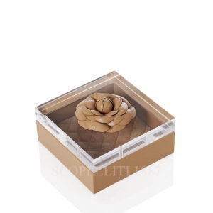 riviere flower leather box taupe