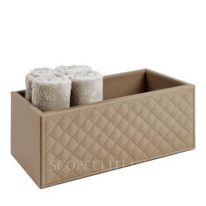 riviere leather box taupe bathroom